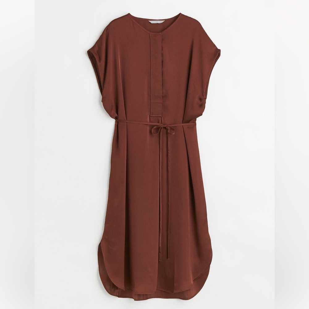 NWT H&M Satin Midi Dress Size S